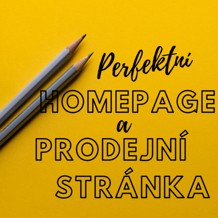 Perfektní homepage + prodejní stránka